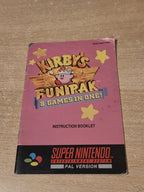 SNES Super Nintendo Kirby's Fun Pak Instruction Booklet UKV