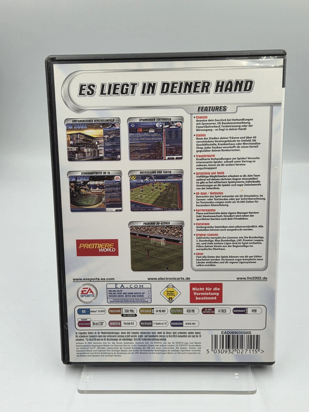 PC-CD Rom Spiel Fussball Manager 2002