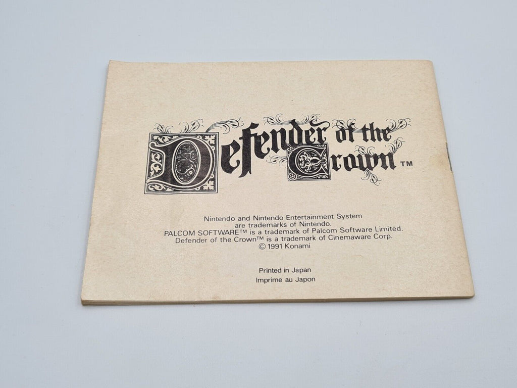 NES Defender of The Crown mit OVP und Anleitung FRA - T-Retro-Games 