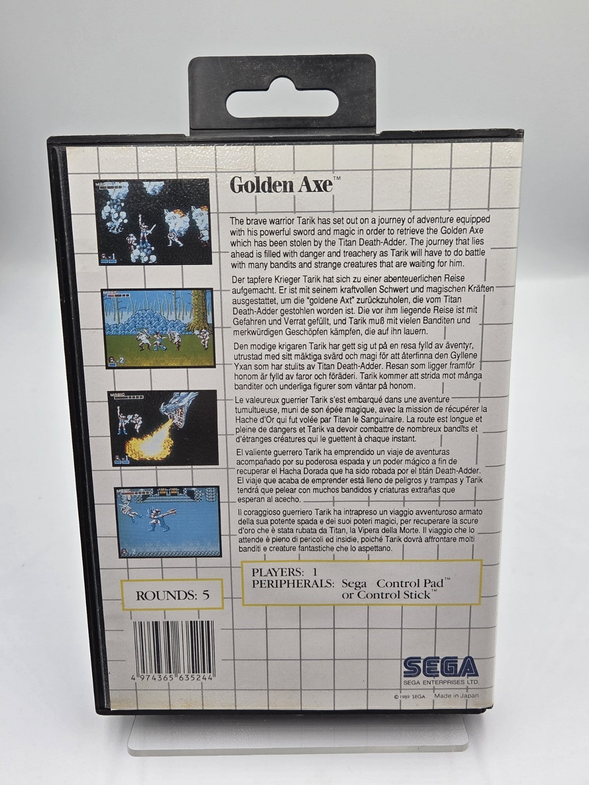 Sega Master System Golden Axe mit OVP und Anleitung Multilingual 