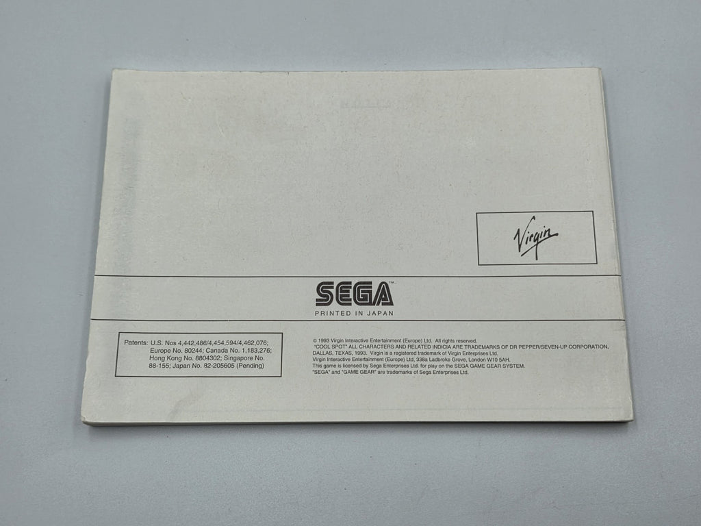 Sega Game Gear Cool Spot mit OVP und Anleitung Multi Language 