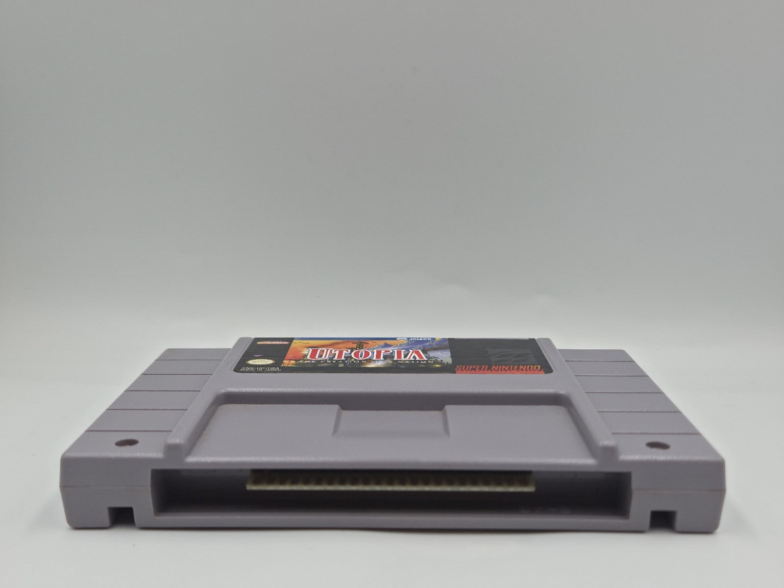 SNES Super Nintendo Utopia The Creation of a Nation NTSC USA Modul