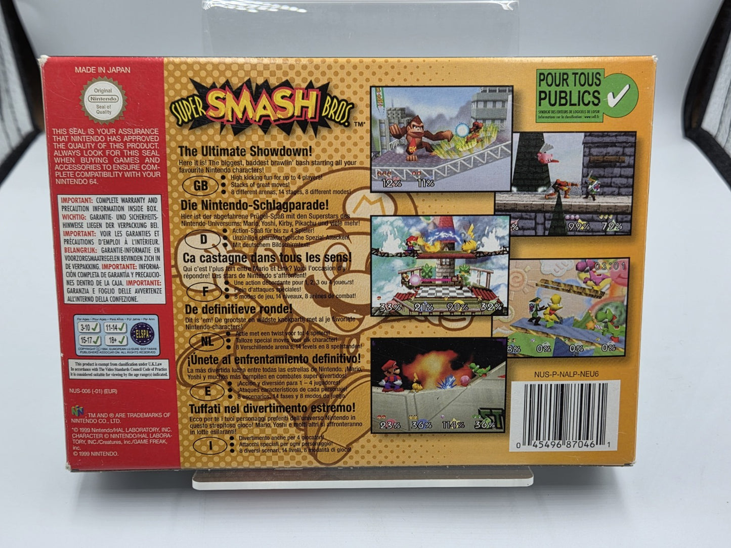 N64 Nintendo 64 Super Smash Bros. mit OVP und Anleitung EUR