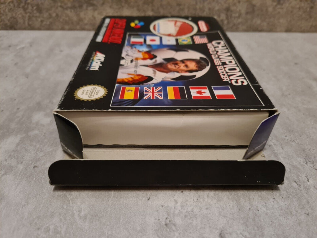 SNES Champions World Class Soccer mit OVP und Anleitung NOE - T-Retro-Games 