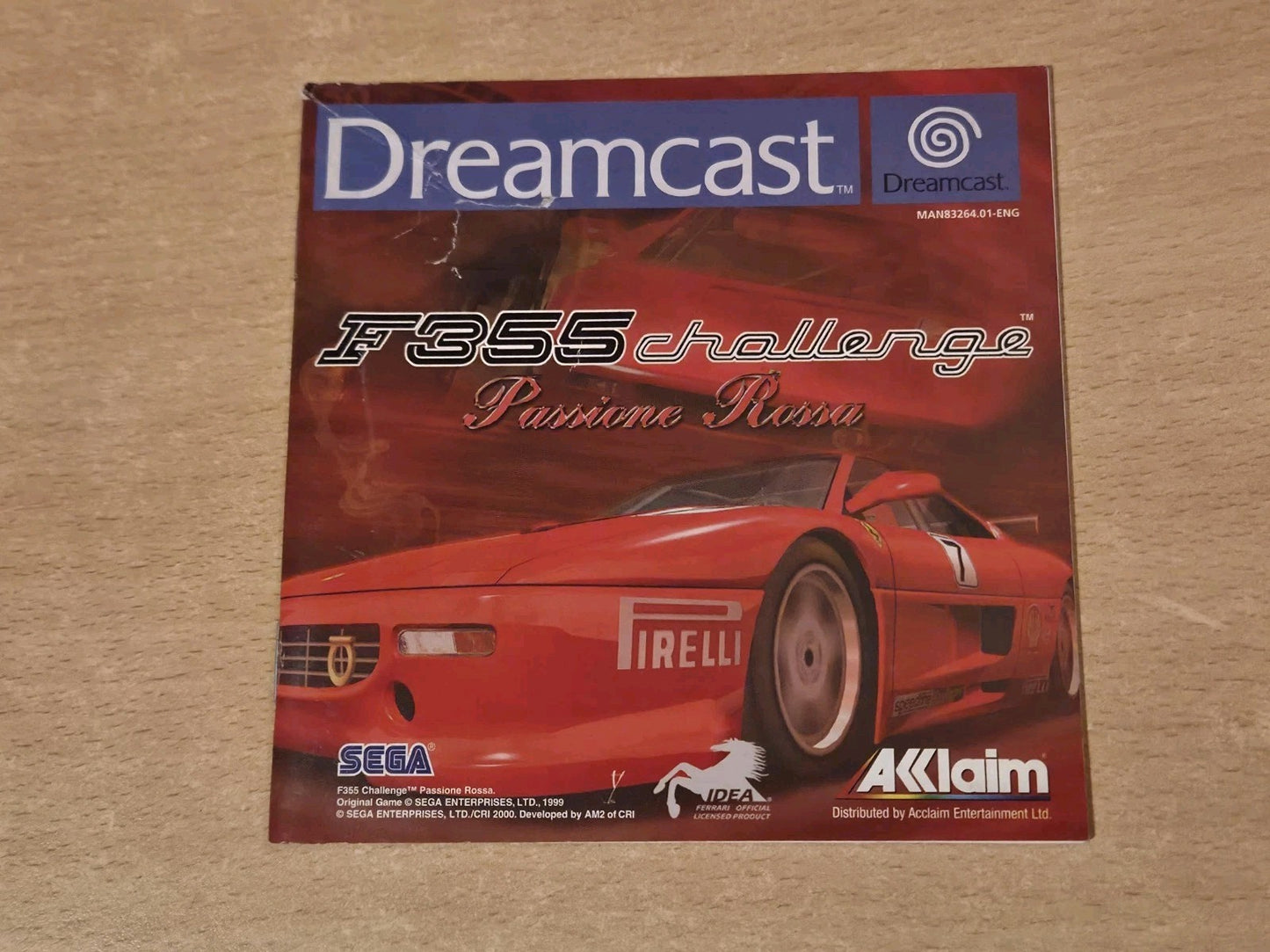 Sega Dreamcast F355 Challenge Passione Rossa Spielanleitung Instruction Booklet 