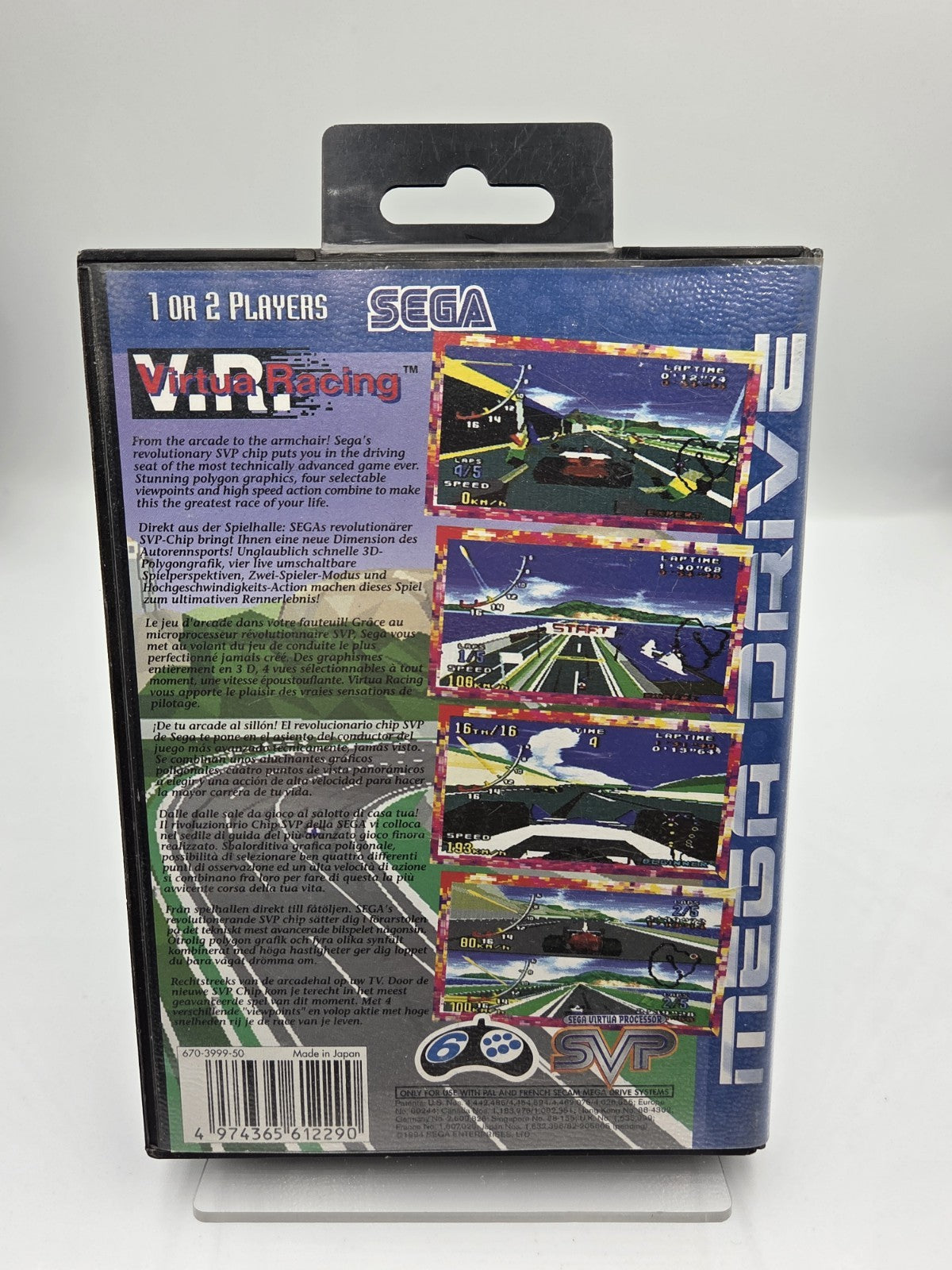 Sega Mega Drive Spiel Virtua Racing mit OVP und Anleitung Multilingual 