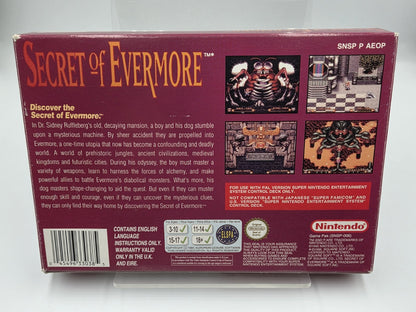 SNES Super Nintendo Secret of Evermore mit OVP und Anleitung + Poster UKV
