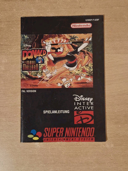 SNES Disney Donald in Maui Mallard Spielanleitung Instruction Booklet AZBP