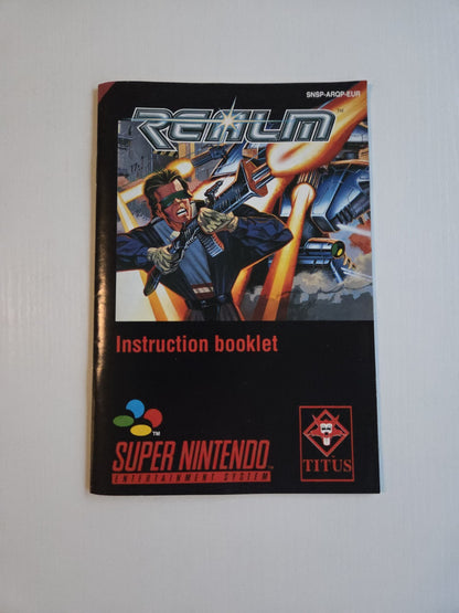SNES Super Nintendo Realm Spielanleitung Instruction Booklet EUR