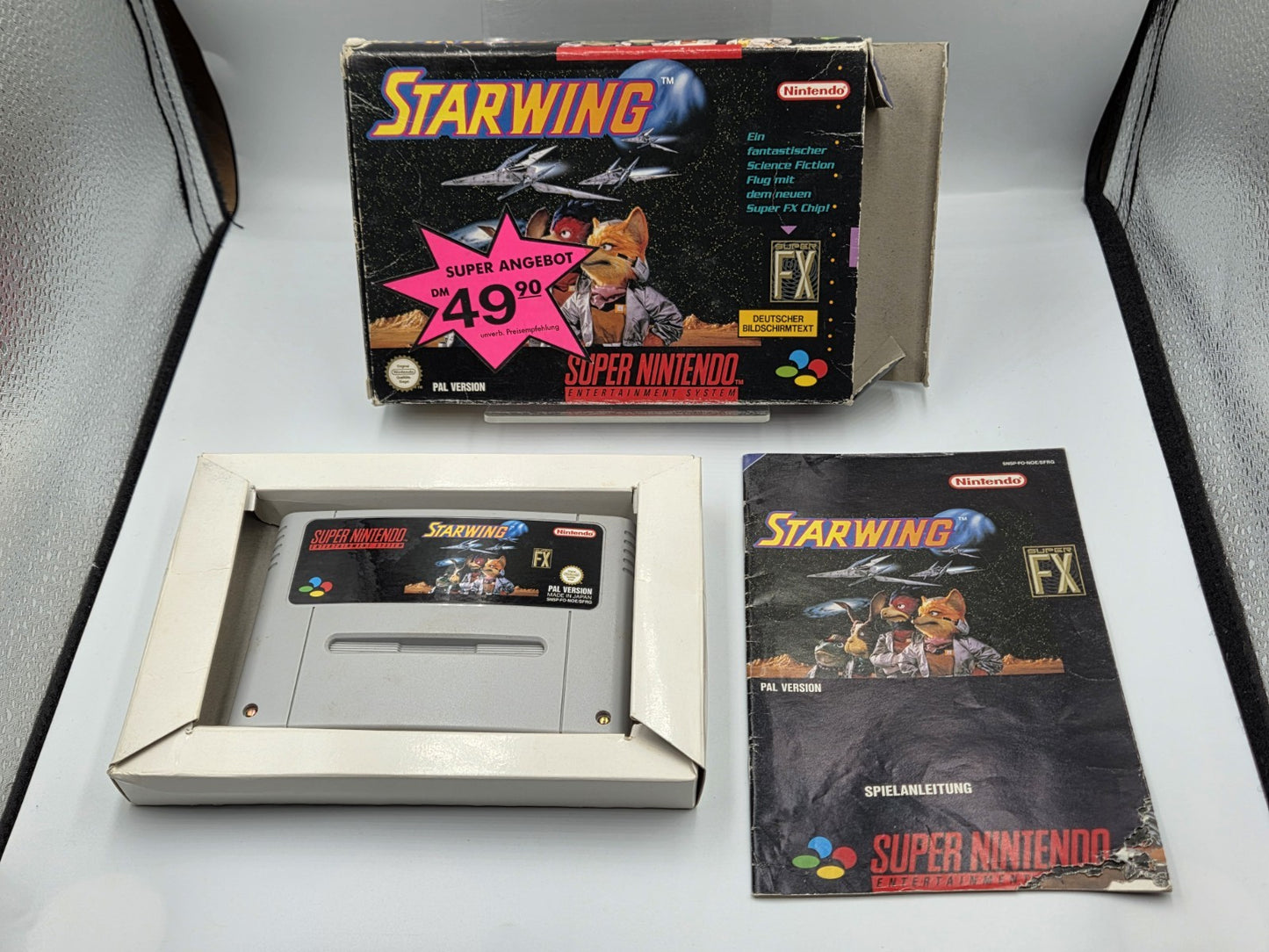 SNES Super Nintendo Starwing mit OVP und Anleitung NOE/SFRG