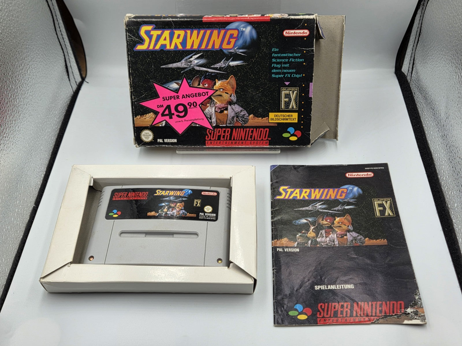 SNES Super Nintendo Starwing mit OVP und Anleitung NOE/SFRG