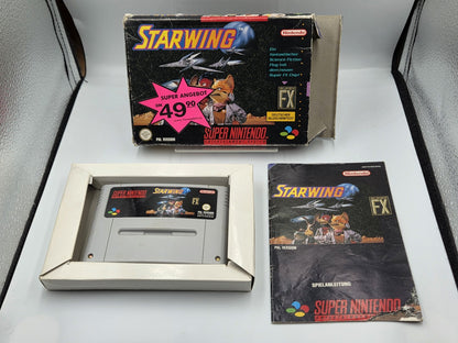 SNES Super Nintendo Starwing mit OVP und Anleitung NOE/SFRG