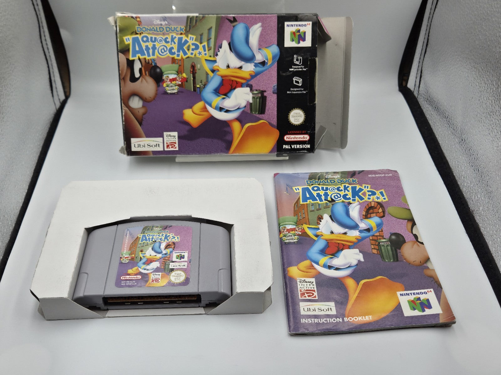 N64 Nintendo 64 Spiel Disney's Donald Duck Qu@ck Att@ck?! mit OVP Anleitung EUR