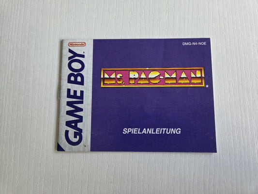 Nintendo Game Boy Classic MS. Pac-Man  Spielanleitung Instruction Booklet NOE
