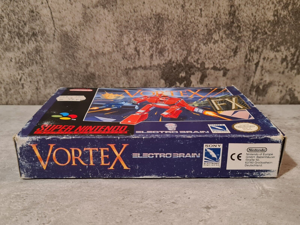 SNES Super Nintendo Vortex mit OVP und Anleitung EUR - T-Retro-Games 