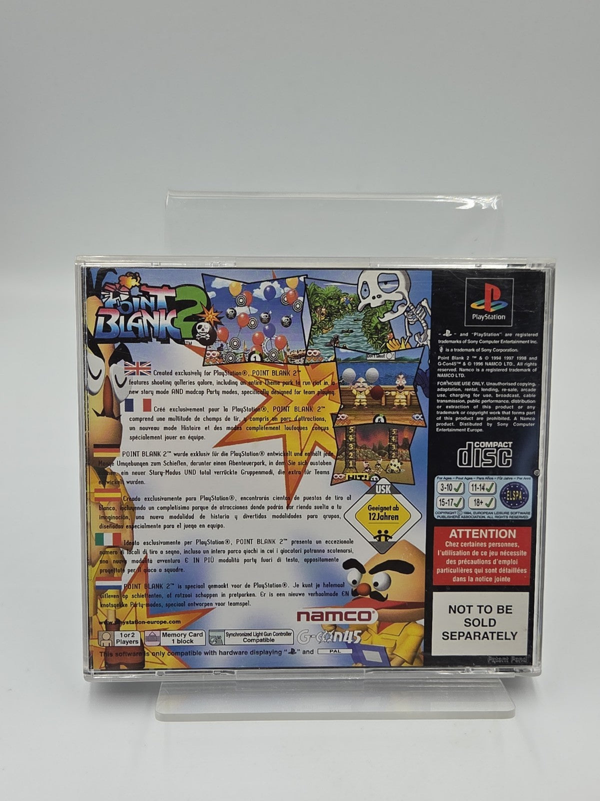 PS1 Playstation 1 Spiel Point Blank 2 mit OVP und Anleitung Multilingual