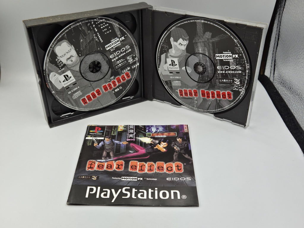 PS1 Playstation 1 Spiel Fear Effect mit OVP und Anleitung Deutsch 4 Discs