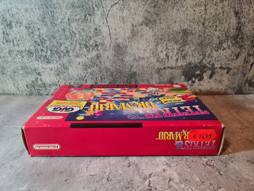 SNES Super Nintendo Tetris & Dr. Mario mit OVP und Anleitung ITA - T-Retro-Games 