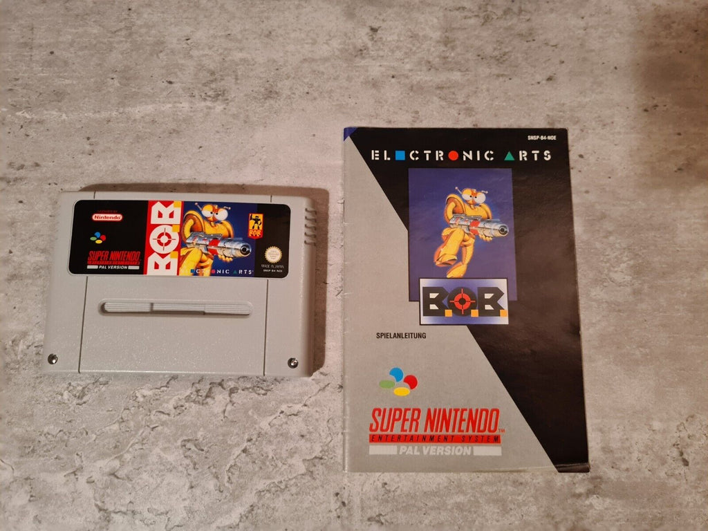 SNES Super Nintendo B.O.B. mit OVP und Anleitung + Poster NOE - T-Retro-Games 