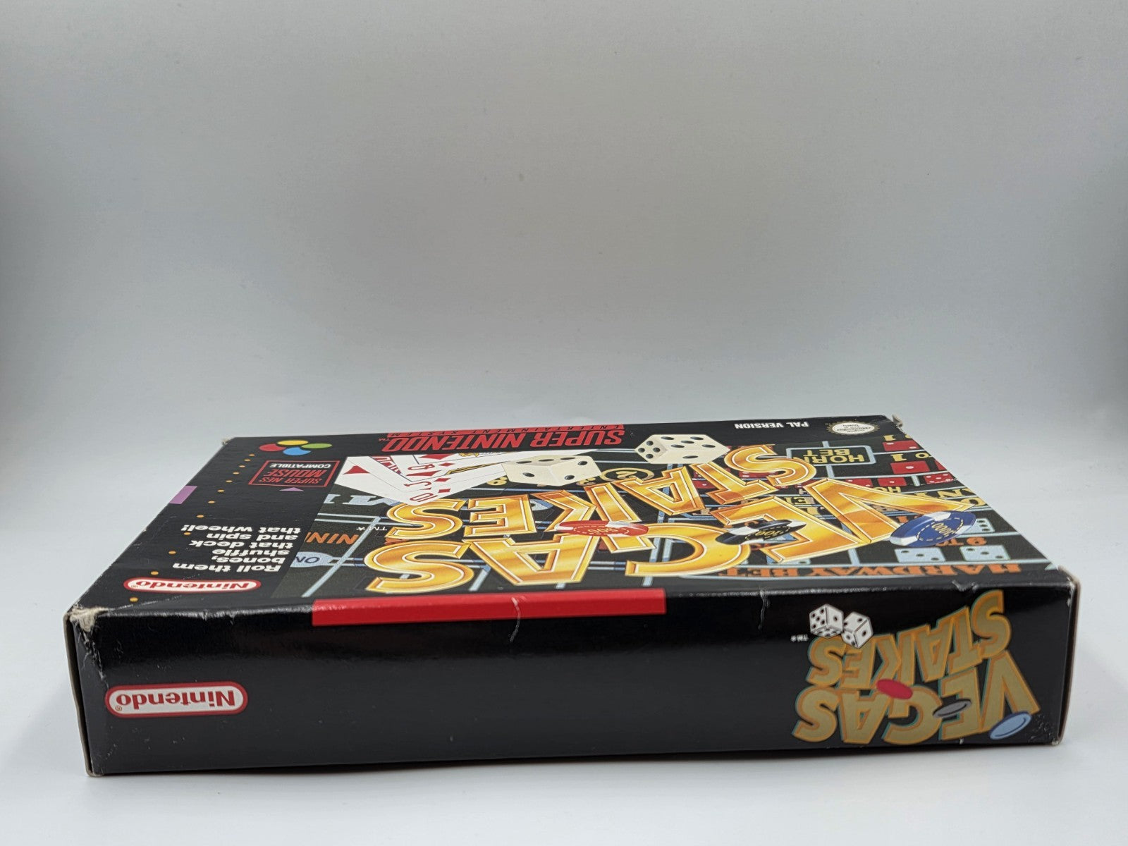SNES Super Nintendo Vegas Stakes mit OVP und Anleitung GPS