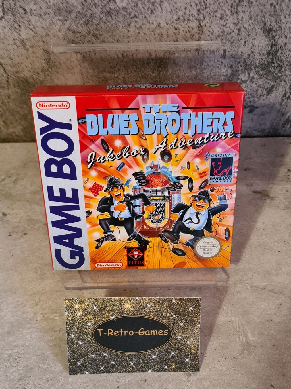 Game Boy Classic The Blues Brothers Jukebox Adventures mit OVP und Anleitung FRG - T-Retro-Games 
