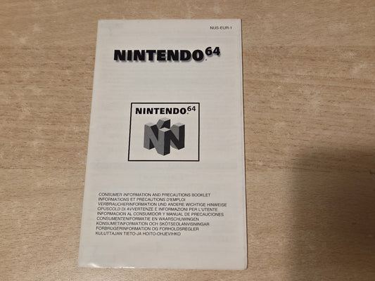 N64 Nintendo 64 Consumer Information Spielanleitung Instruction Booklet EUR-1