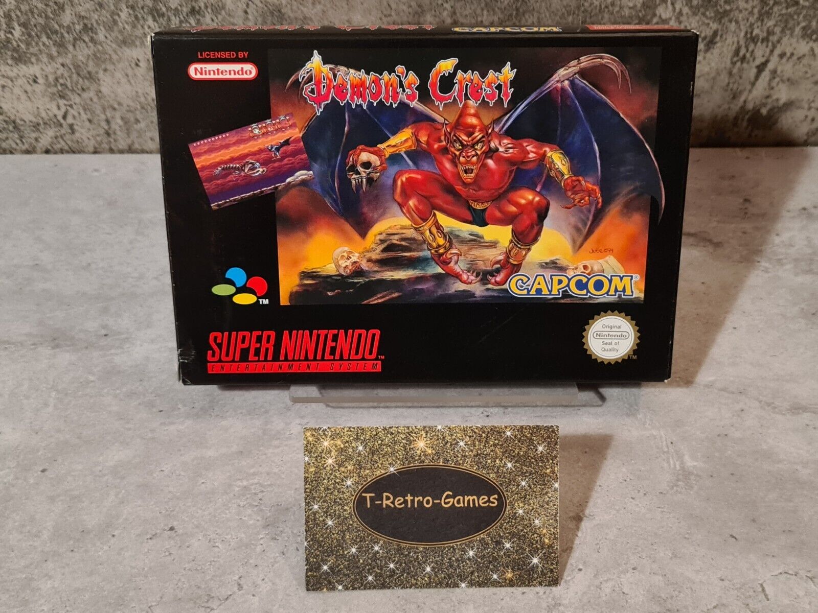 SNES Super Nintendo Demon's Crest mit OVP und Anleitung EUR - T-Retro-Games 
