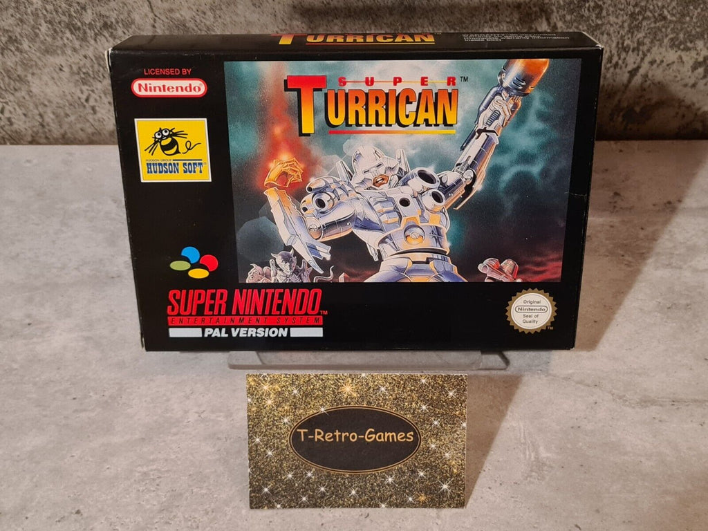 SNES Super Nintendo Super Turrican mit OVP und Anleitung UKV - T-Retro-Games 