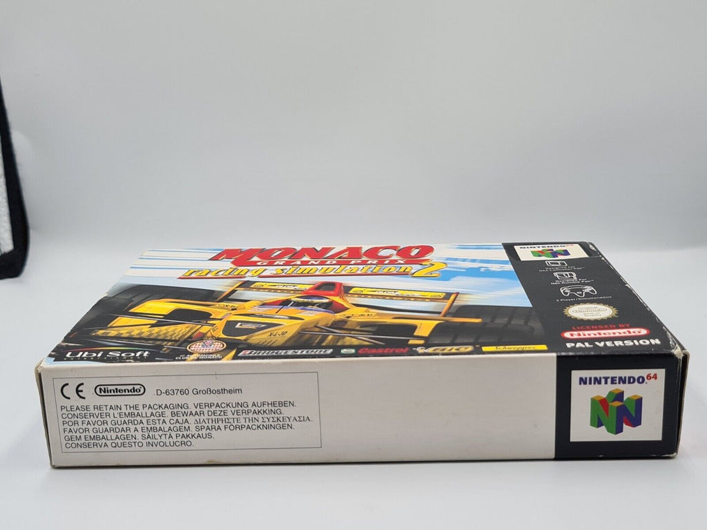 N64 Nintendo 64 Monaco Grand Prix Racing Simulation 2 mit OVP und Anleitung FAH - T-Retro-Games 