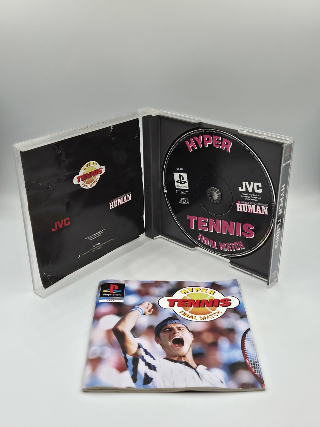 PS1 Playstation 1 Spiel Hyper Tennis mit OVP und Anleitung Multilingual