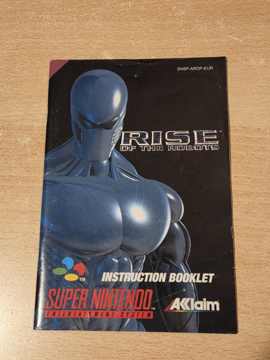 SNES Super Nintendo Rise of The Robots Spielanleitung Instruction Booklet EUR