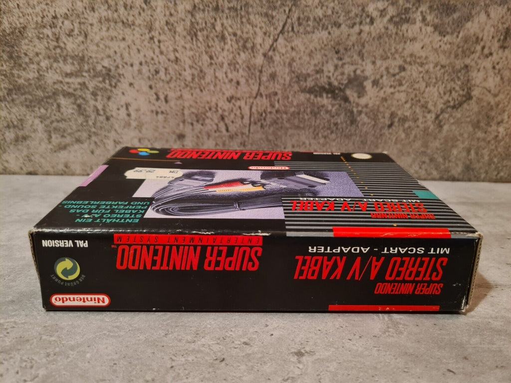 SNES Super Nintendo Stereo A/V Kabel OVP - T-Retro-Games 