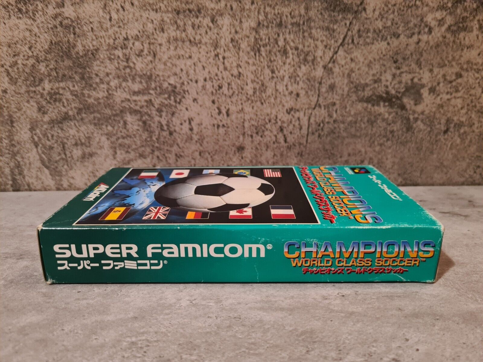 SFC Super Famicom Champions World Class Soccer mit OVP und Anleitung + Poster - T-Retro-Games 
