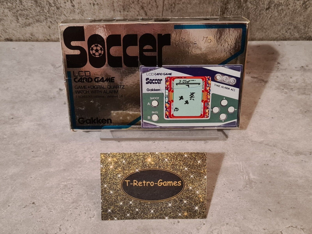 LCD Card Game Soccer Gakken OVP - T-Retro-Games 