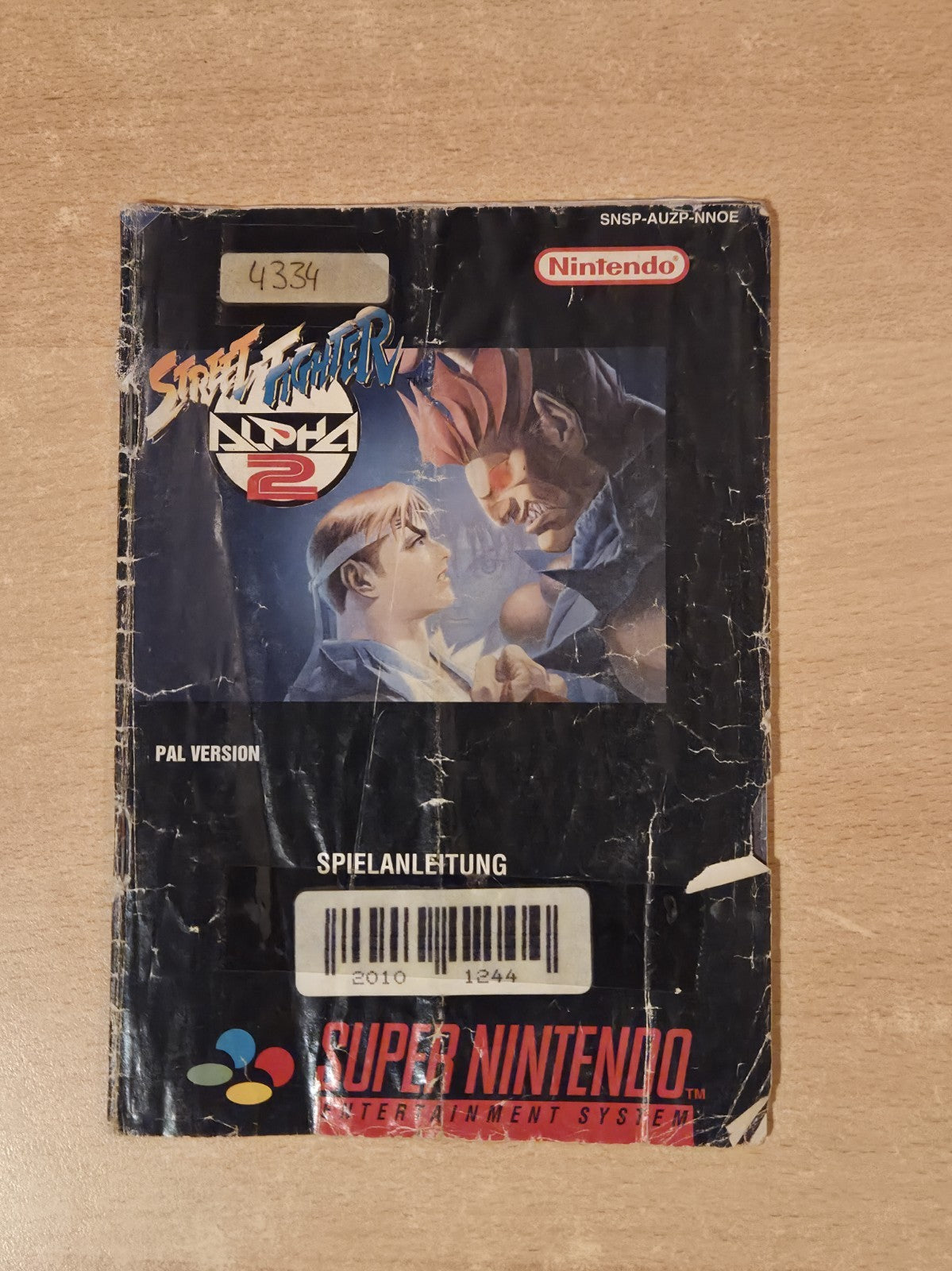 Super Nintendo Street Fighter Alpha 2 Spielanleitung Instruction Booklet NOE