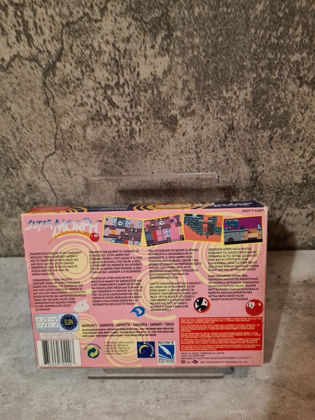 SNES Super Nintendo Super Morph mit OVP und Anleitung EUR - T-Retro-Games 