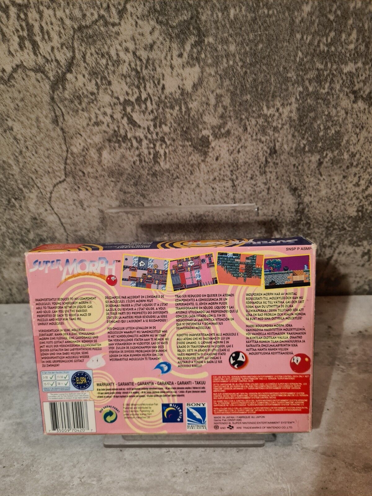 SNES Super Nintendo Super Morph mit OVP und Anleitung EUR - T-Retro-Games 