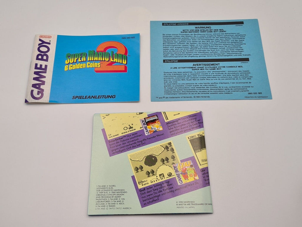Nintendo Game Boy Super Mario Land 2 : 6 Golden Coins mit OVP und Anleitung NOE - T-Retro-Games 