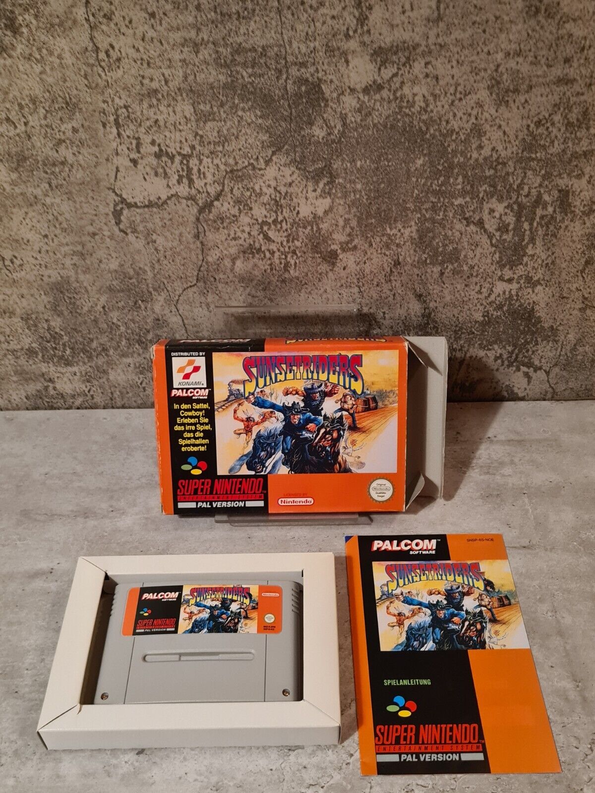 SNES Super Nintendo Sunset Riders mit OVP und Anleitung NOE - T-Retro-Games 