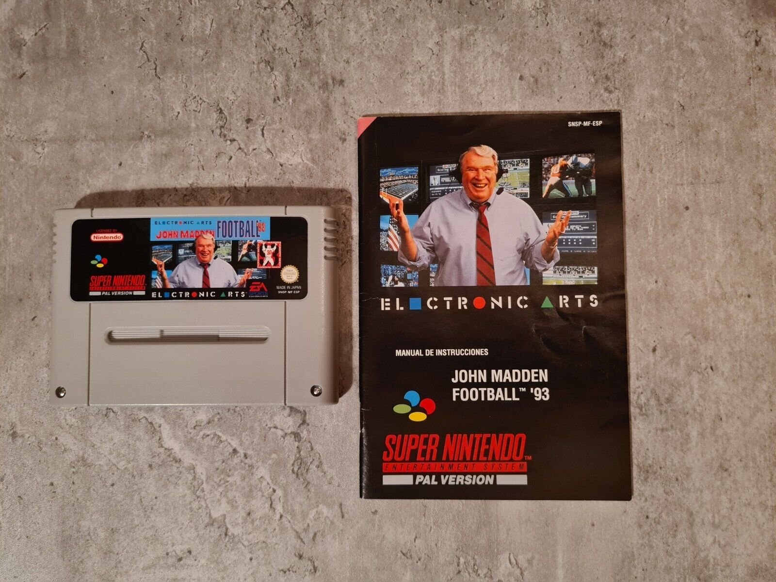 SNES Super Nintendo John Madden Football 93 mit OVP und Anleitung ESP - T-Retro-Games 
