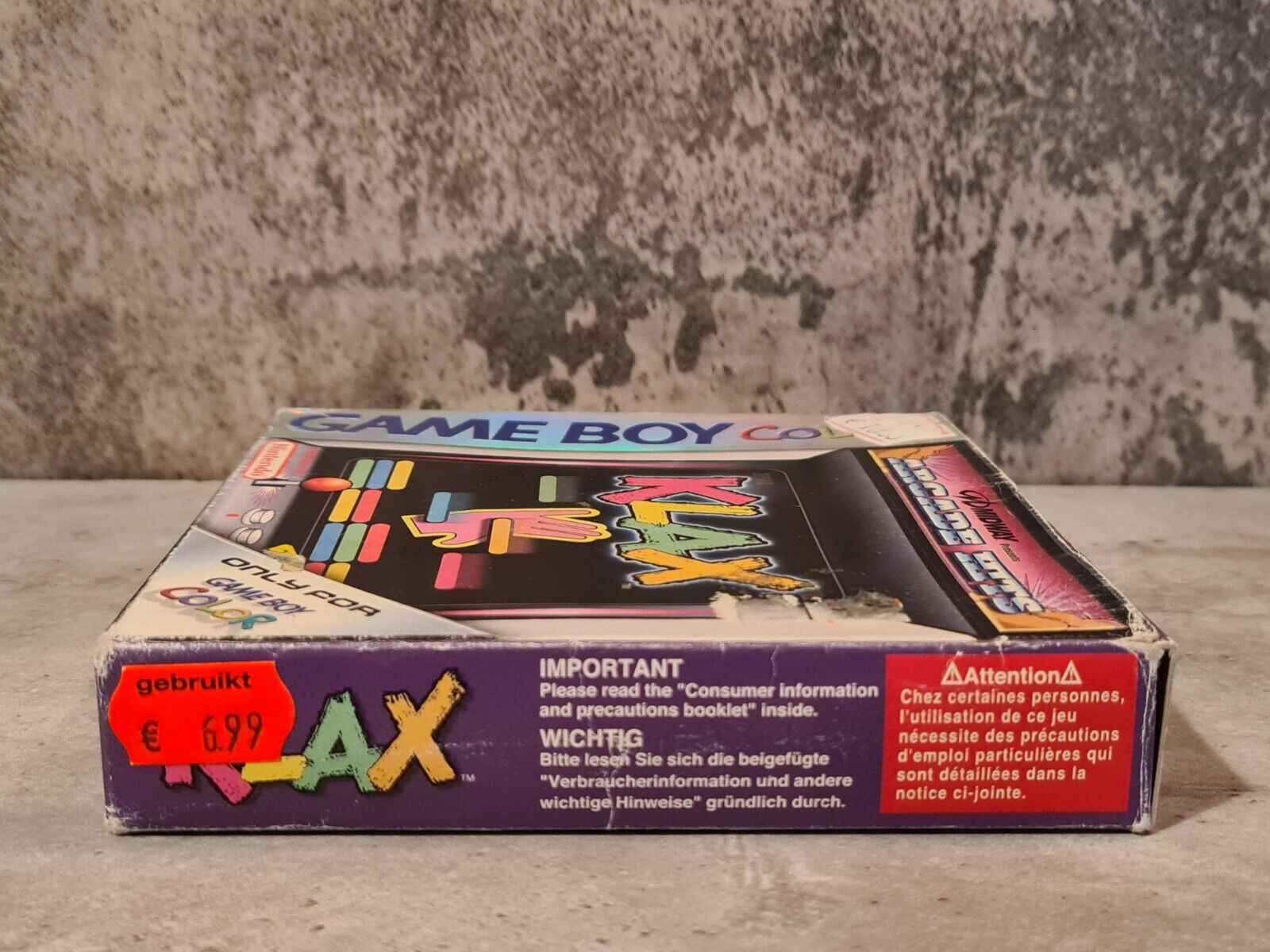 Nintendo Game Boy Color Spiel Klax mit OVP und Anleitung EUR - T-Retro-Games 