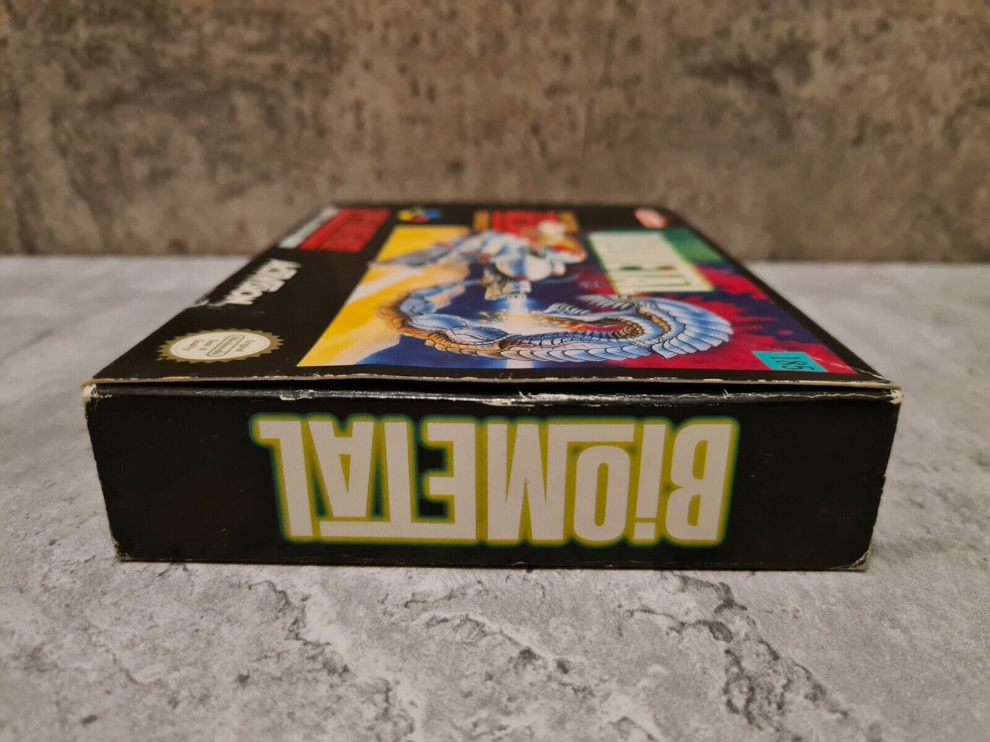 SNES Super Nintendo Biometal mit OVP und Anleitung UKV - T-Retro-Games 