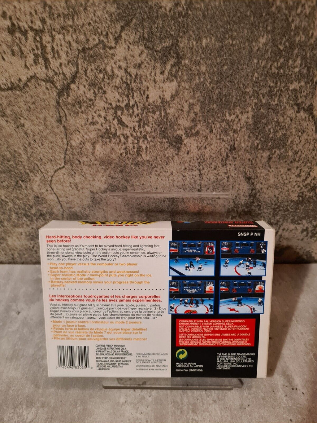 SNES Super Nintendo Super Hockey mit OVP und Anleitung FAH /SFRA - T-Retro-Games 