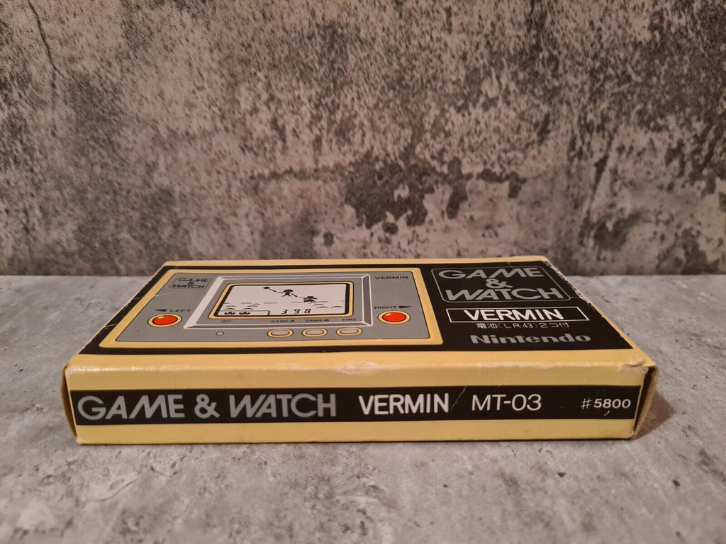 Nintendo Game & Watch Vermin OVP MT-03 1980 - T-Retro-Games 