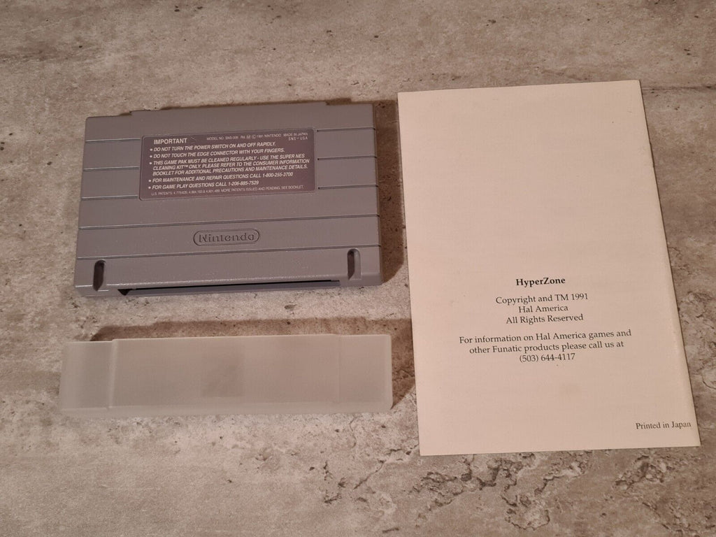 SNES Super Nintendo HyperZone mit OVP und Anleitung NTSC-USA - T-Retro-Games 