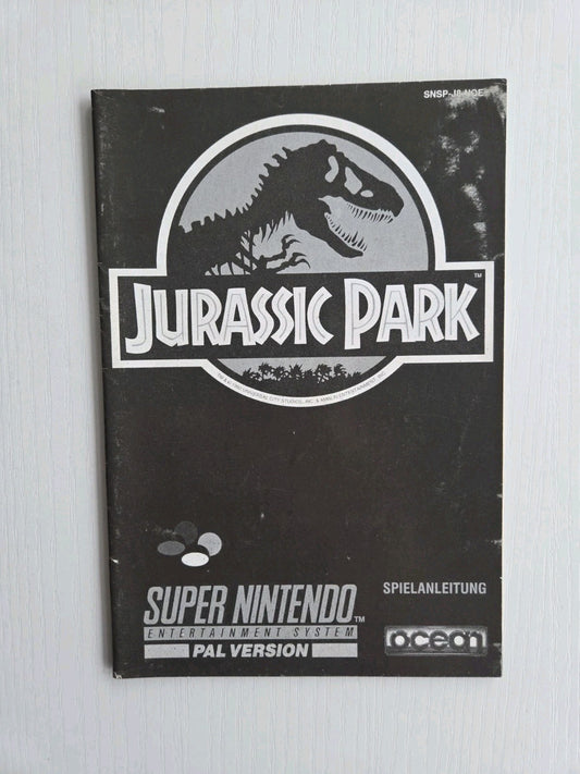 SNES Super Nintendo Jurassic Park Spielanleitung Instruction Booklet NOE
