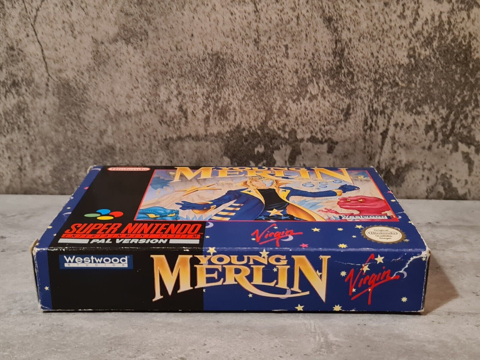 SNES Super Nintendo Young Merlin mit OVP und Anleitung NOE/UKV - T-Retro-Games 