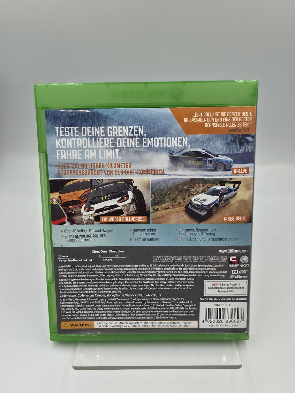 XBOXOne Spiel Dirt Rally mit OVP und Anleitung Deutsch
