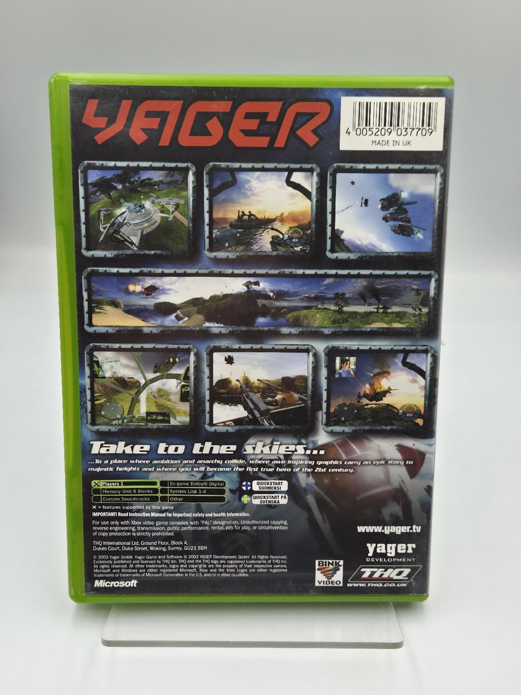 XBOX Spiel Yager mit OVP und Anleitung Englisch