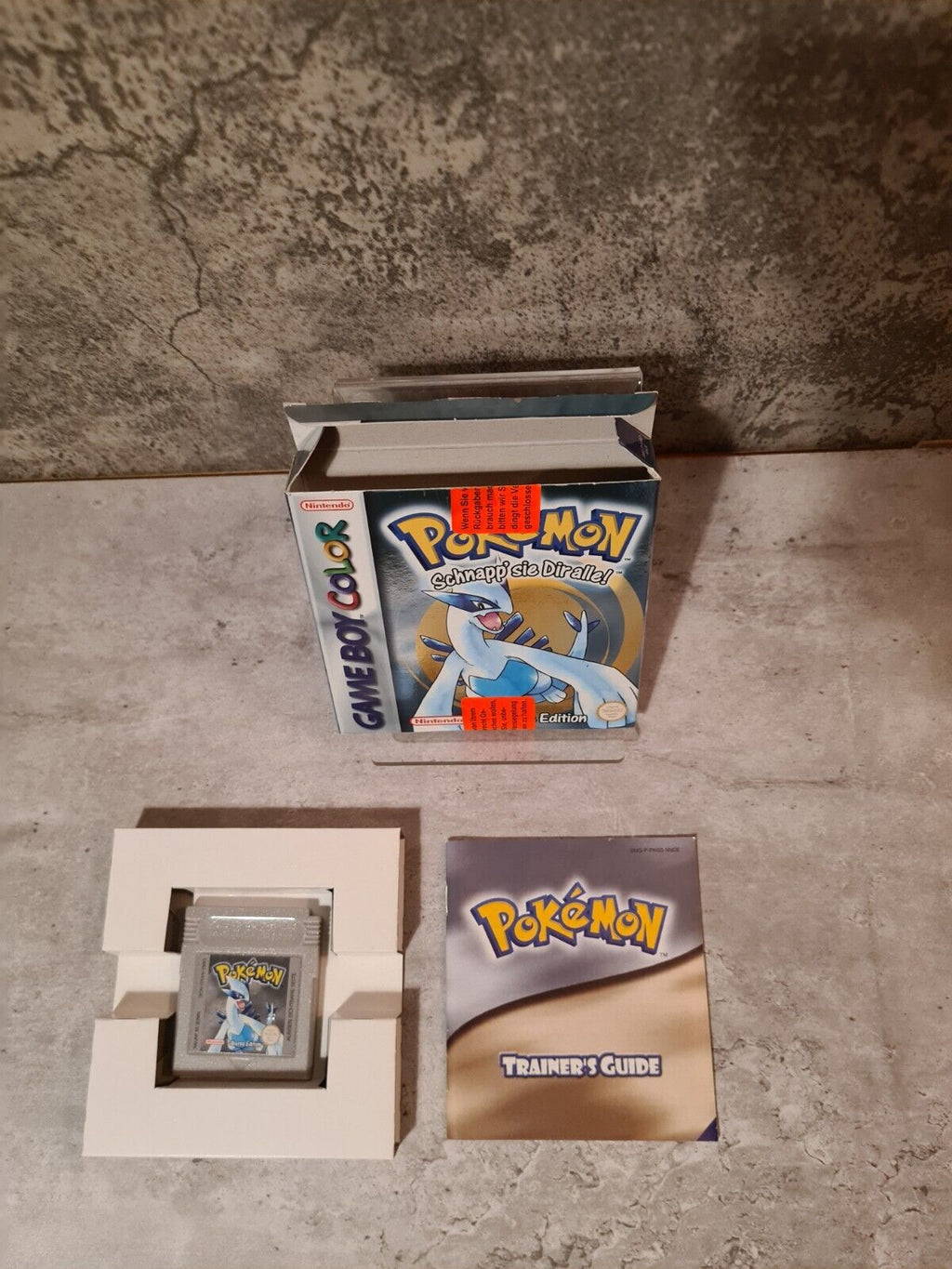 Nintendo Game Boy Color Pokemon Silberne Edition mit OVP und Anleitung NOE - T-Retro-Games 